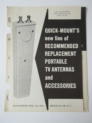 QUICK-MOUNT replacement TV Antennas & Accessories Catalog Brooklyn, NY