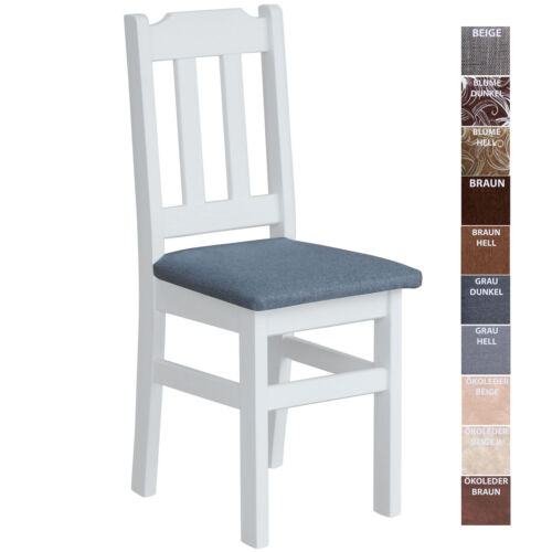 Chair Upholstered Chair WHITE SOLID WOOD - NEW Restaurant Chair SOLID WOOD - Picture 1 of 20