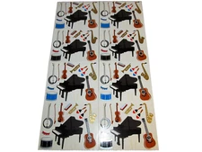 Vintage 1992 Mrs Grossman Stickers Music Instruments Julie Cohen 8 Mods  4" x 3"