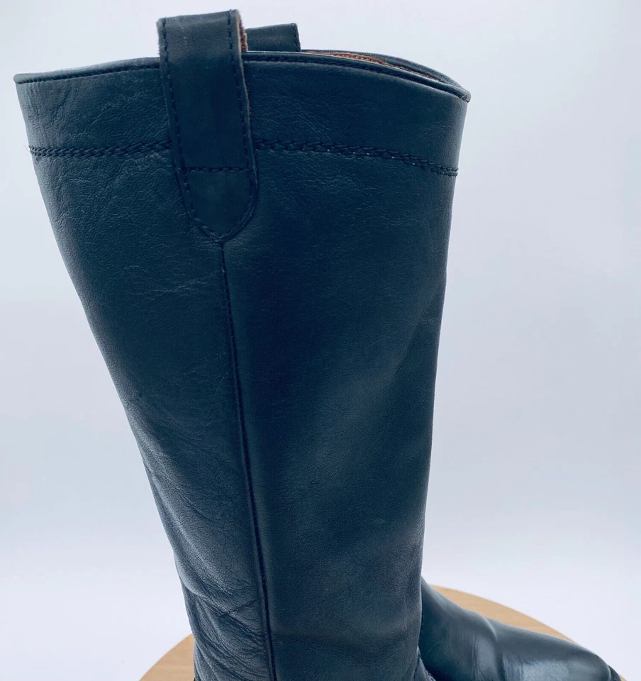 H.S. Trask Riding Boots Womens 6 Black Leather Knee High Western - Image 3 of 4