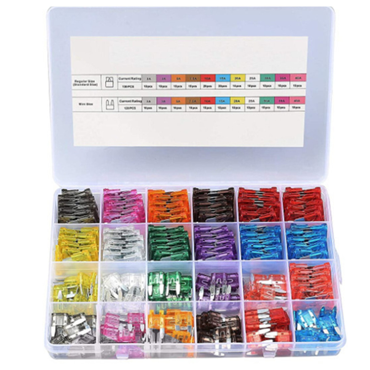 420-Piece Car Blade Fuse Assortment Kit - Standard & Mini ATC/ATO Fuses For Cars, Trucks, Boats