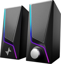 Computer Speakers PC Speakers W/ 6 Lighting Modes USB Powered Computer Speakers