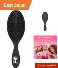 Pain-Free Detangling Hair Brush with IntelliFlex Bristles - Black Frost Elegance
