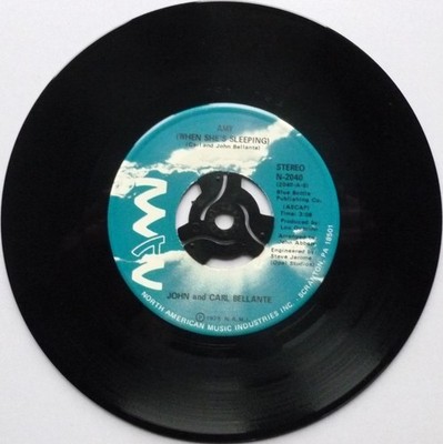 John & Carl Bellante Amy When She's Sleeping 7'' North American Music Industri...