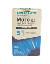 Bausch & Lomb Muro 128 Sodium Chloride Ointment 5% Twin Pack EXP 01/2026