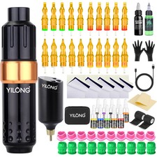 Wireless Tattoo Pen Machine Complet Kit with 1200mAh Power Supply 20Pcs Needles