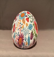 LG Rosso Barile Studio Sanan Artistico PRIMAVERA Decorazione Uovo Floreale Pasqua Colorata