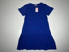 Berryou Shirt Dress Womens Small Blue Folded Sleeve Casual Minimalist NWT