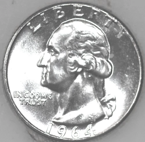 1964-P Washington Quarter Uncirculated BU 90% Silver