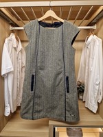 Superdry Womens BNWT Cosmopolitan Atelier Tweed Dress Wool Blend Grey M Shift