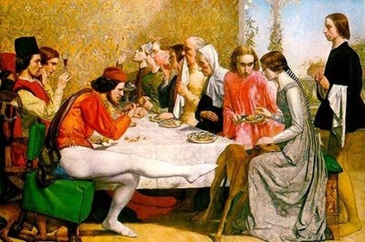 Lorenzo & Isabella John Everett Millais Poster Print