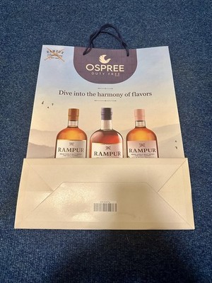Ospree Duty Free Shopping (Delhi Airport) Rampur Distillery Theme Paper Tote Bag