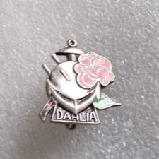 MINI INSIGNE MILITAIRE DE COL DRAGUEUR DE MINES DAHLIA INDOCHINE TBE