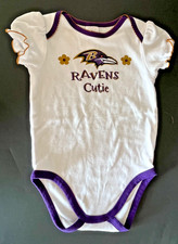 BALTIMORE RAVENS girls one piece 18 MONTHS White