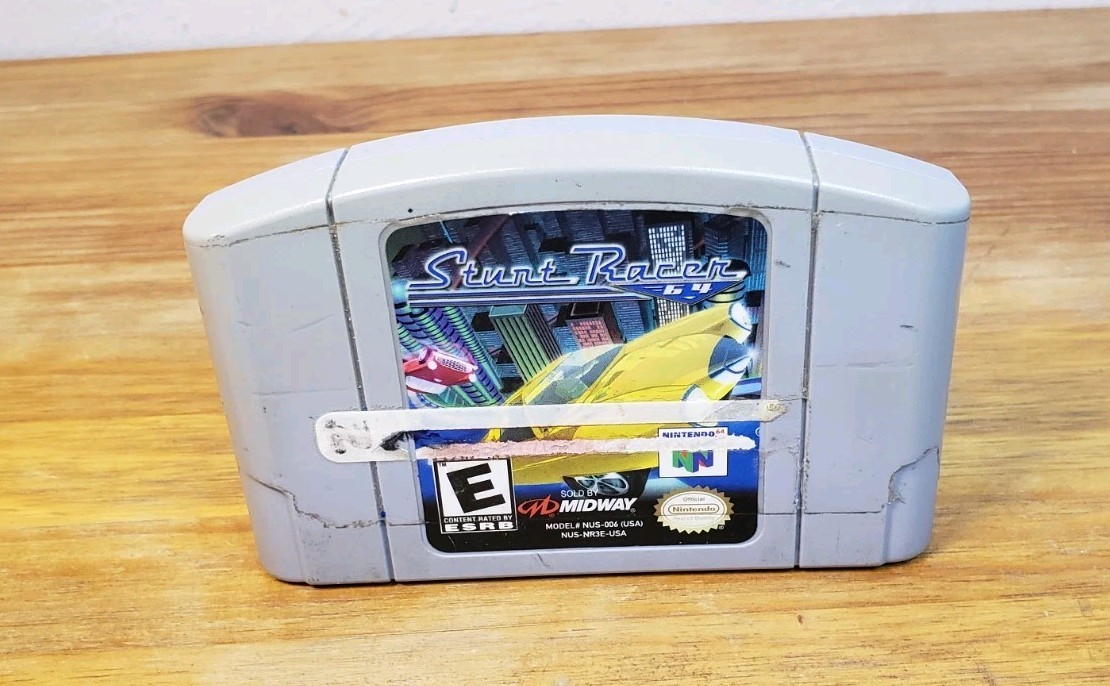 Stunt Racer Nintendo N64 Authentic Blockbuster Rare Sticker 