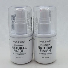 Lot of 2 Wet N Wild Photofocus Natural Finish Setting Spray 