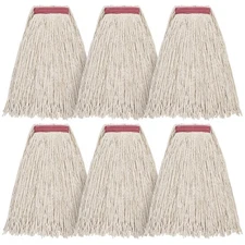 Matthew Cleaning 16oz 6Pack Cotton Floor Mop,Cotton Looped-Open String Heavy ...