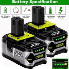 For RYOBI P108 18V One PLUS 12.0AH High Capacity Lithium-ion Battery P105 p102