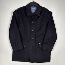 Faconnable Loro Piana Storm System Giacca Uomo L Nero Lana Lungo Soprabito Usato in Ottime Condizioni