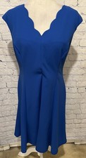 NWT Liz Claiborne Dress Women’s V-Neck Sleeveless Majestic Blue Size 8