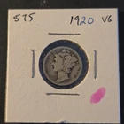 1920 S Winged Liberty Head Mercury Dime In Very Good Condition