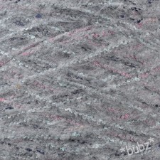 SUPER SOFT BRUSHED ARAN WEIGHT YARN 400g CONE - BLUE GREY PINK MIX - MOHAIR FEEL