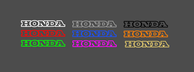#ad HONDA quot;HOLOquot; LOGO VINYL DECAL STICKER MANY SIZES MANY COLORS FREE SHIPPING $24.69