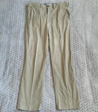 Marks  Spencer Chino Pants Mens Size 36x33 Beige Straight Regular Fit Used