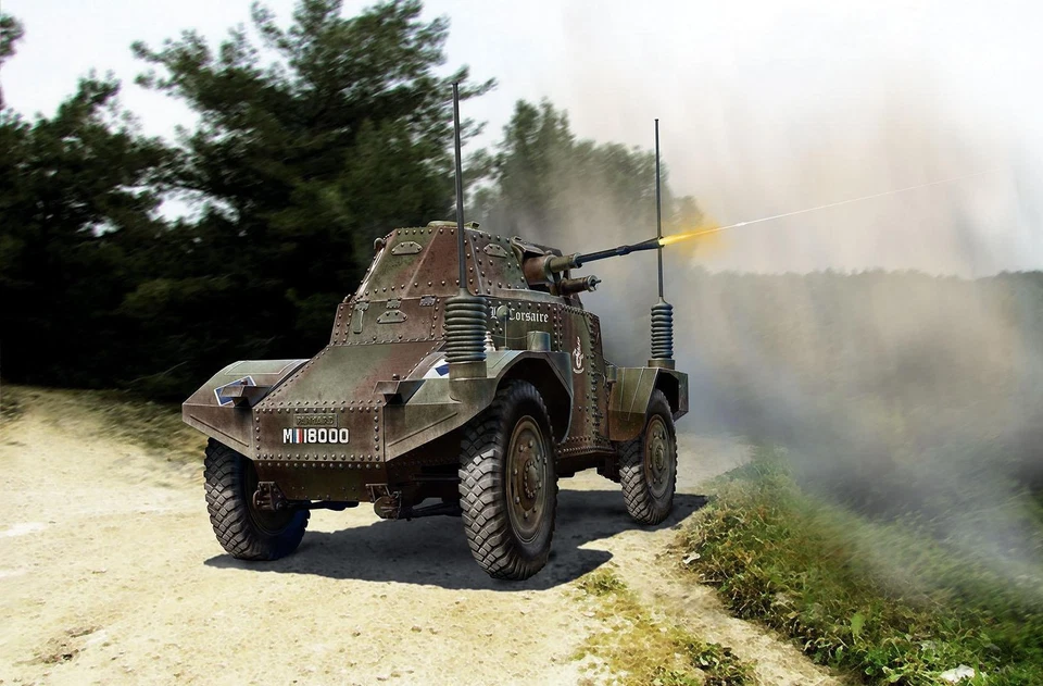 ICM 1/35 PANHARD 178 AMD-35 COMMAND WWII FRENCH ARMOURED VEHICLE - Immagine 2 di 2