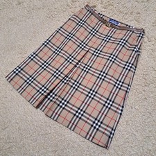 Burberry Nova Check Skirt Horse Logo Metal Fittings