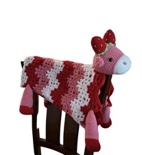 Handmade Strawberry Cow Baby Blanket