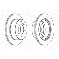 Ferodo 2X Bremsscheibe Hinten Ø315 Mm BelüFtet Beschichtet FüR KIA Sorento I JC