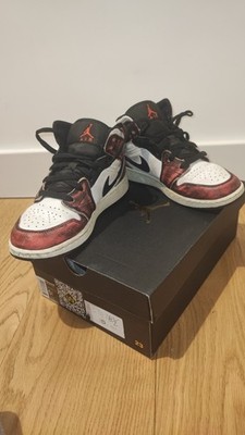 Nike Air Jordan 1 Mid SE (GS) ''Wear-Away Chicago'' EU 38 Jungen Sneaker Schuhe