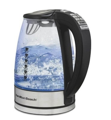 Hamilton Beach Temperature-Control Electric Glass Kettle, Tea & Water Kettle, 1.