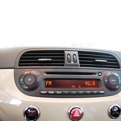 4X For Fiat 500 Radio For Mold Point Covers for CD Button Removal Black - Picture 11 of 12