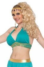 Brand New Belly Dancer Harem Top Adult Costume (Green)