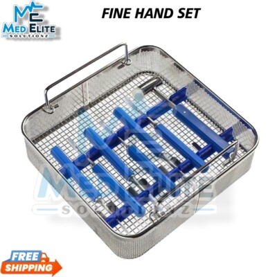 Orthopedic Fine hand set Small Stille type 17cm long and 2mm to 12mm osteomoes