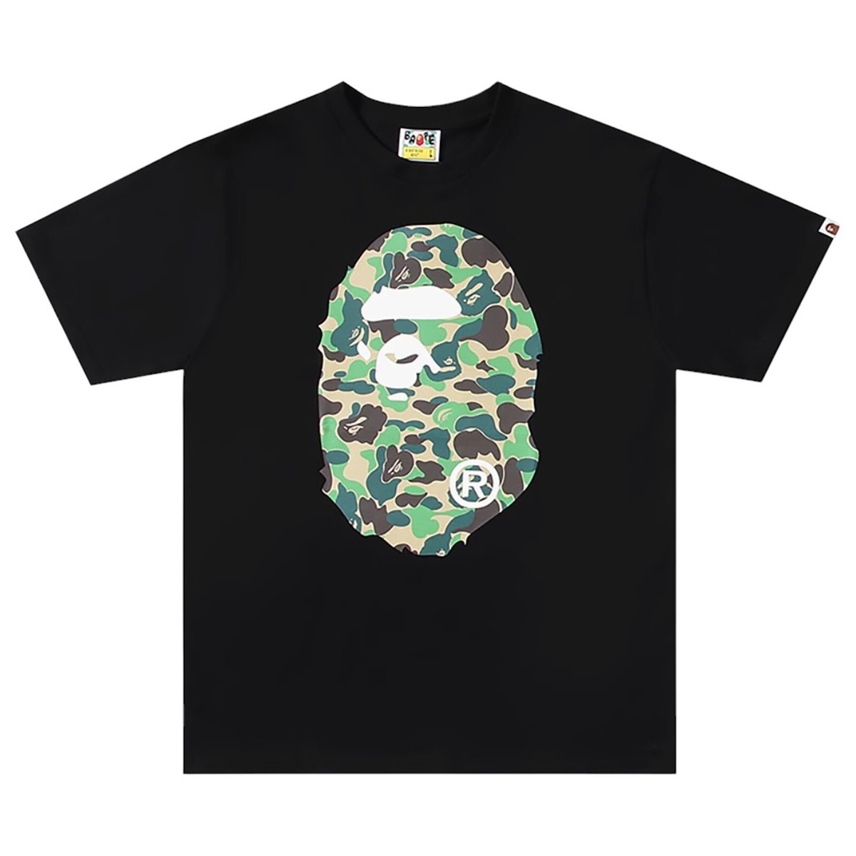 BAPE ABC Camo Big Ape Head T-Shirt Black Green | A Bathing Ape | eBay