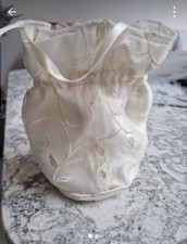 IVORY DUCHESS SATIN DOLLY BAG BRIDAL BRIDESMAID FLOWER GIRL  *free swatches*