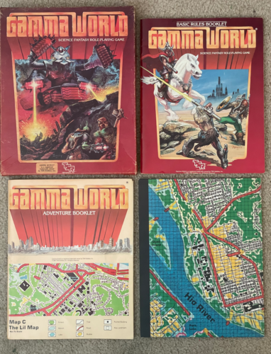 Juego de caja de ajuste de campaña Gamma World Dungeons & Dragons TSR 7010 apocalíptico RPG - Imagen 1 de 15
