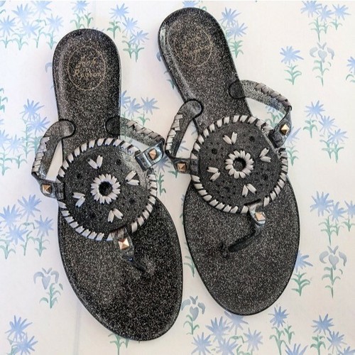 jack rogers black jelly sandals