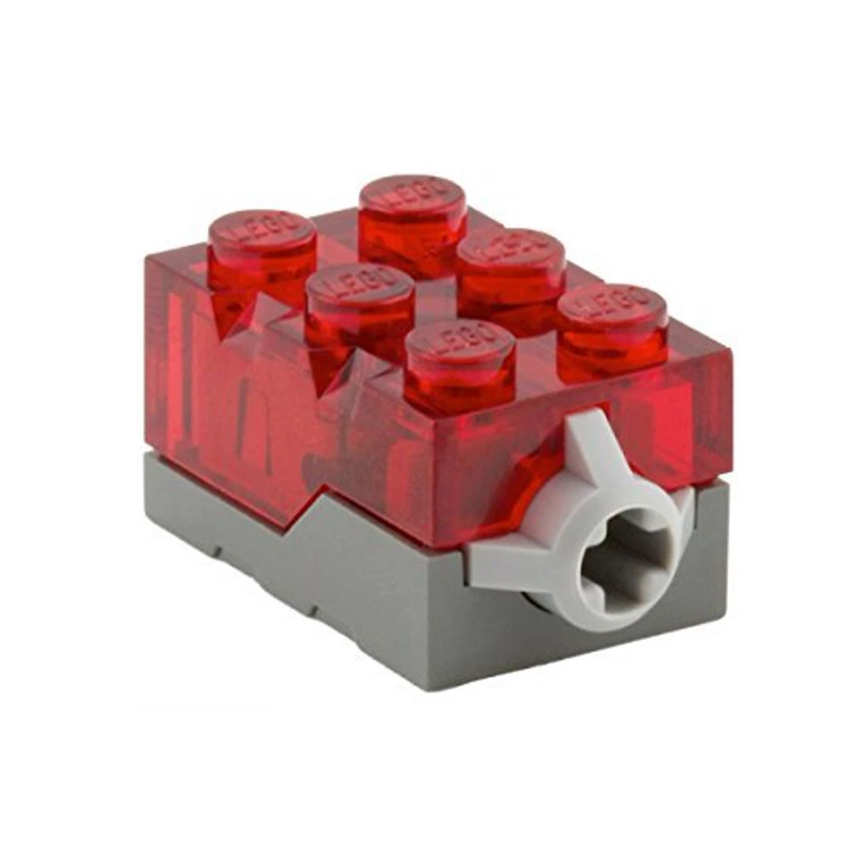 Lego Electric Light Brick 2 x 3 x 1 1 3 RED top and RED LED