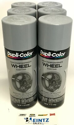 Duplicolor HWP101-6 Pack High Performance Wheel Coating Silver color - 12 oz