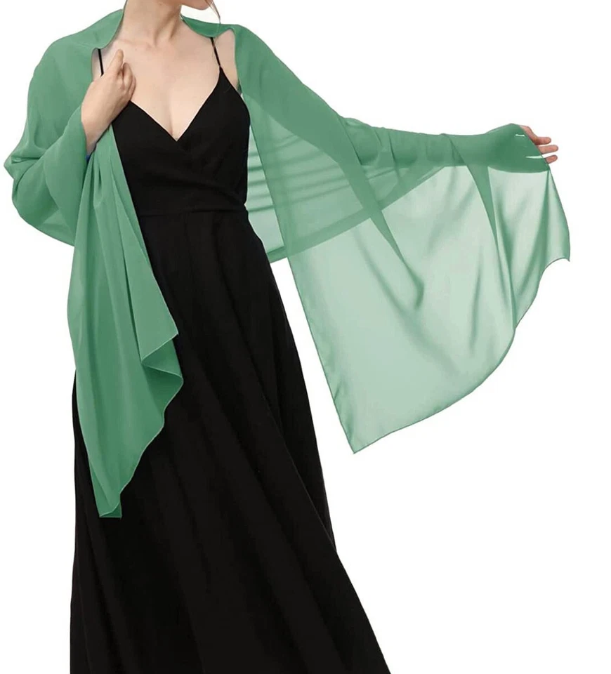 Chales de gasa bufandas envolturas para vestido de noche de fiesta de boda de novia Foto 3 de 3