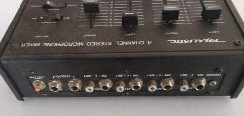 Realistic 4 Channel Stereo Mic Microphone Mixer Model:321105-A - Picture 2 of 3
