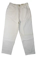 Women's Gitano Relaxed Fit High Waisted White Jeans Size 16 (31/29) NWT