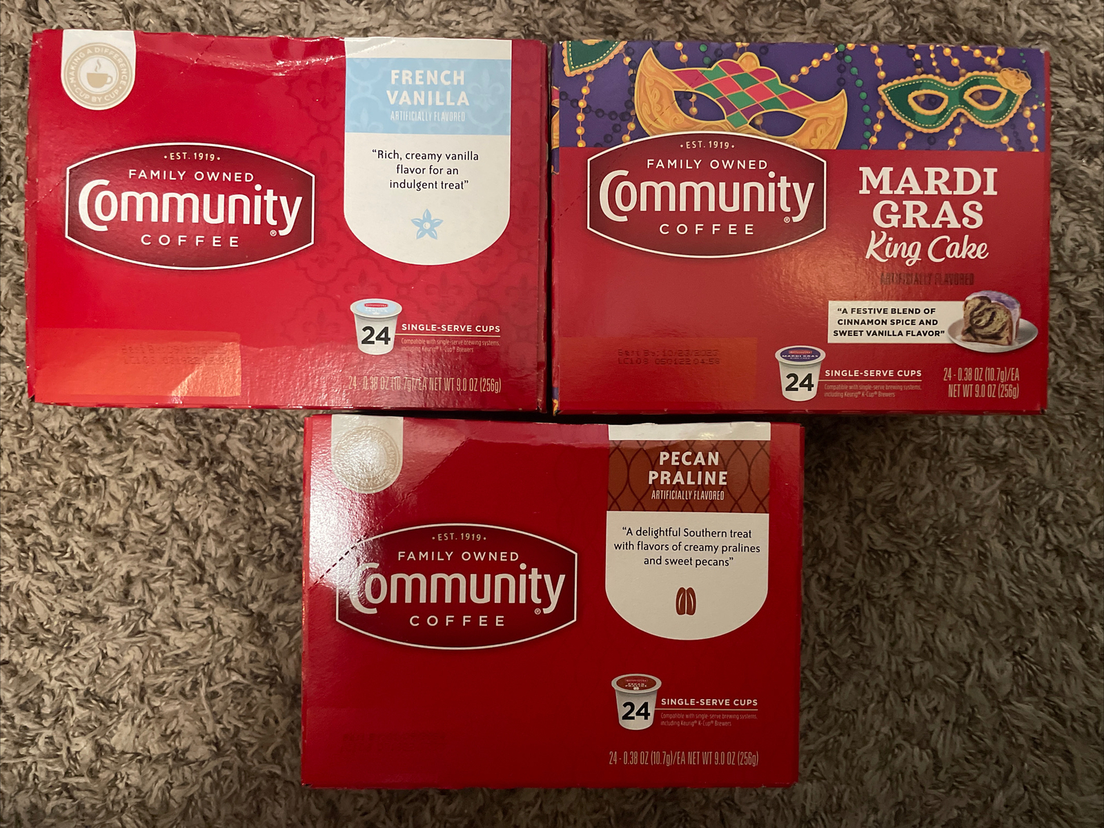 COMMUNITY KCUP VARIETY PACK 3 FLAVORS (3 BOXES) 72 KCUPS BEST BY
