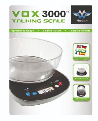 Weighing Machine Talking Kitchen Scale My Weigh VOX3000 Talking