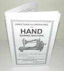 Jones Hand Sewing Machine Serpentine Swan Instructions + Part List Reproduction