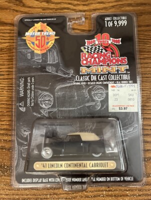 Racing Champions 1941 Lincoln Continental Motor Trend Diecast Car